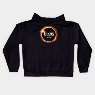 2024 Solar Eclipse Texas Usa Totality Kids Hoodie